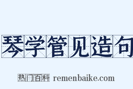 琴学管见造句是什么意思的图片